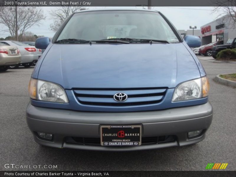 Denim Blue Pearl / Gray 2003 Toyota Sienna XLE