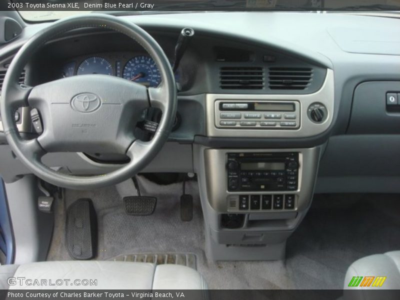 Denim Blue Pearl / Gray 2003 Toyota Sienna XLE