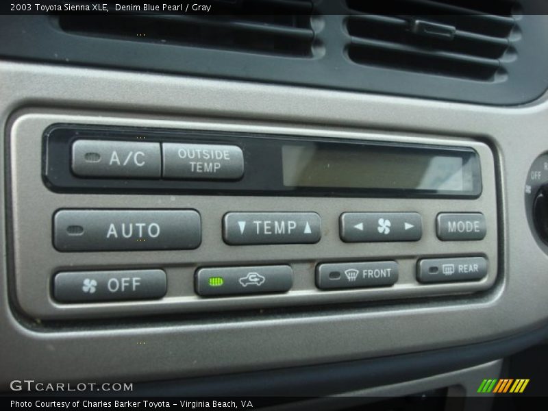 Controls of 2003 Sienna XLE