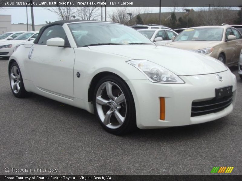 Pikes Peak White Pearl / Carbon 2008 Nissan 350Z Enthusiast Roadster