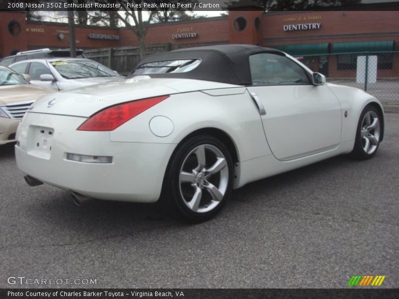 Pikes Peak White Pearl / Carbon 2008 Nissan 350Z Enthusiast Roadster