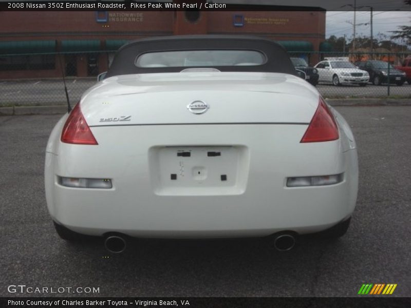 Pikes Peak White Pearl / Carbon 2008 Nissan 350Z Enthusiast Roadster