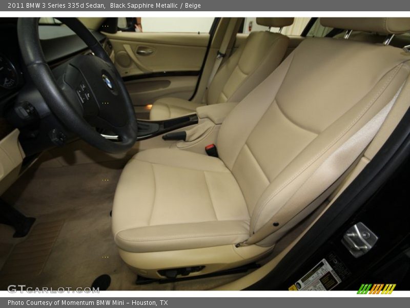 Black Sapphire Metallic / Beige 2011 BMW 3 Series 335d Sedan