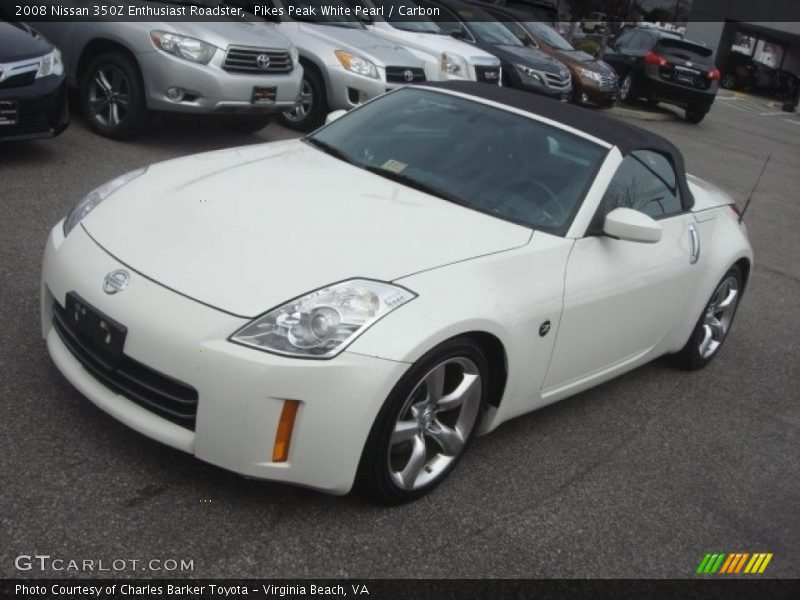 Pikes Peak White Pearl / Carbon 2008 Nissan 350Z Enthusiast Roadster