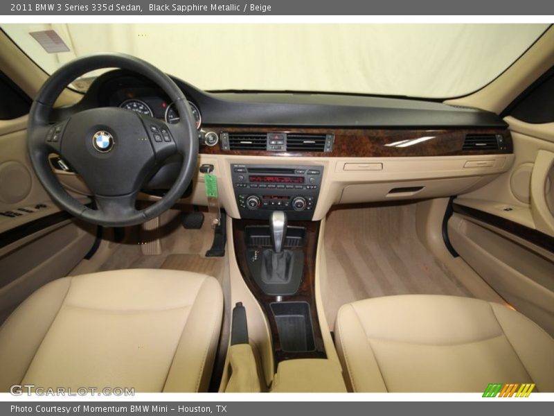 Black Sapphire Metallic / Beige 2011 BMW 3 Series 335d Sedan