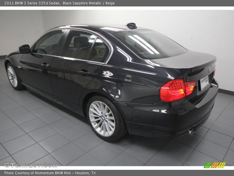 Black Sapphire Metallic / Beige 2011 BMW 3 Series 335d Sedan