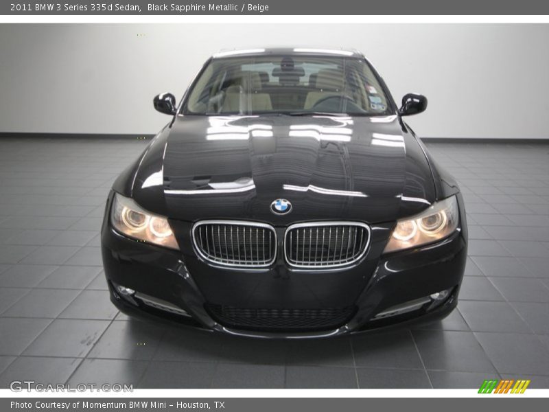 Black Sapphire Metallic / Beige 2011 BMW 3 Series 335d Sedan