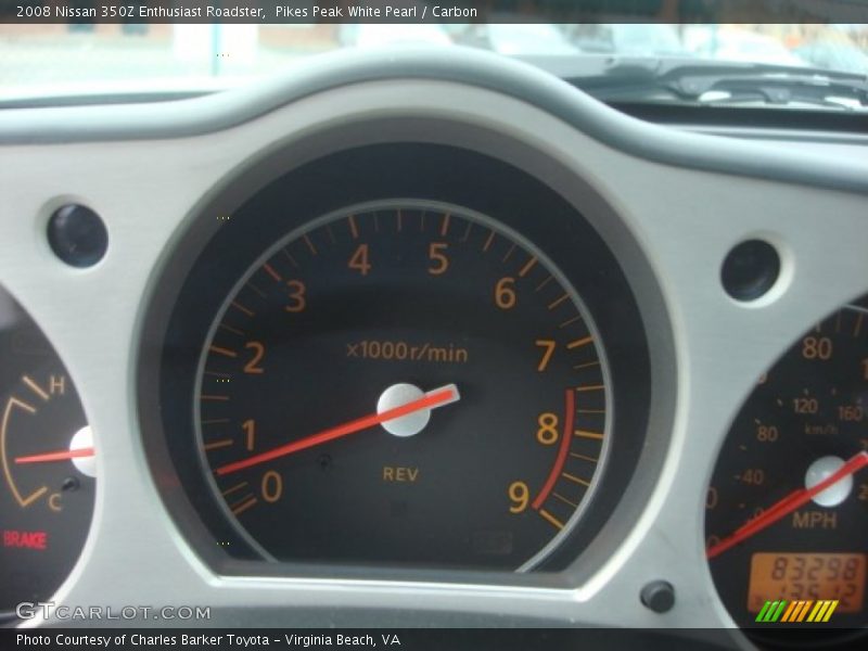 Pikes Peak White Pearl / Carbon 2008 Nissan 350Z Enthusiast Roadster