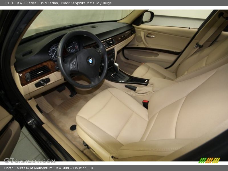 Black Sapphire Metallic / Beige 2011 BMW 3 Series 335d Sedan