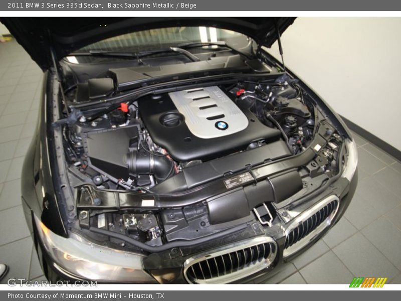 Black Sapphire Metallic / Beige 2011 BMW 3 Series 335d Sedan