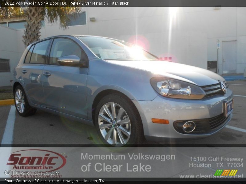 Reflex Silver Metallic / Titan Black 2012 Volkswagen Golf 4 Door TDI