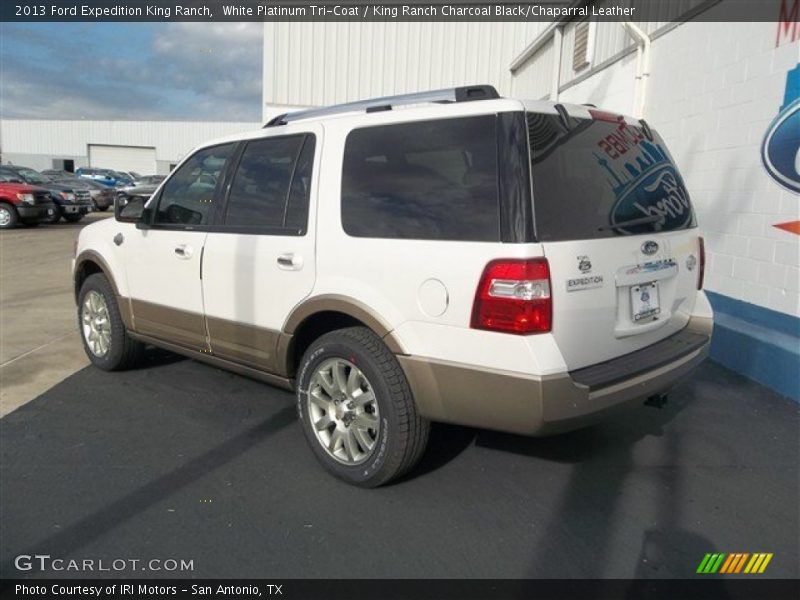 White Platinum Tri-Coat / King Ranch Charcoal Black/Chaparral Leather 2013 Ford Expedition King Ranch