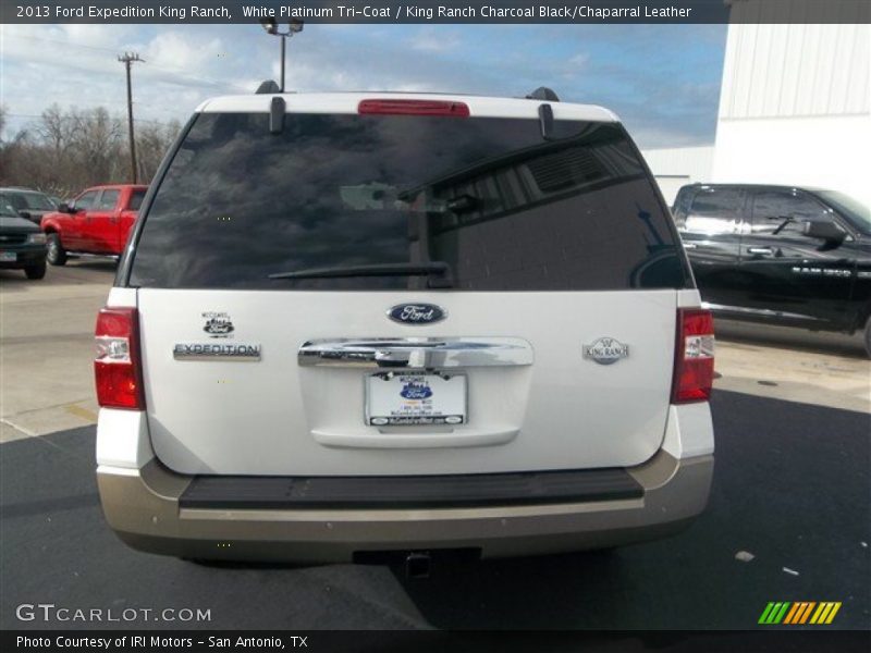 White Platinum Tri-Coat / King Ranch Charcoal Black/Chaparral Leather 2013 Ford Expedition King Ranch