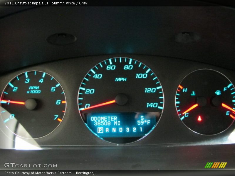 Summit White / Gray 2011 Chevrolet Impala LT