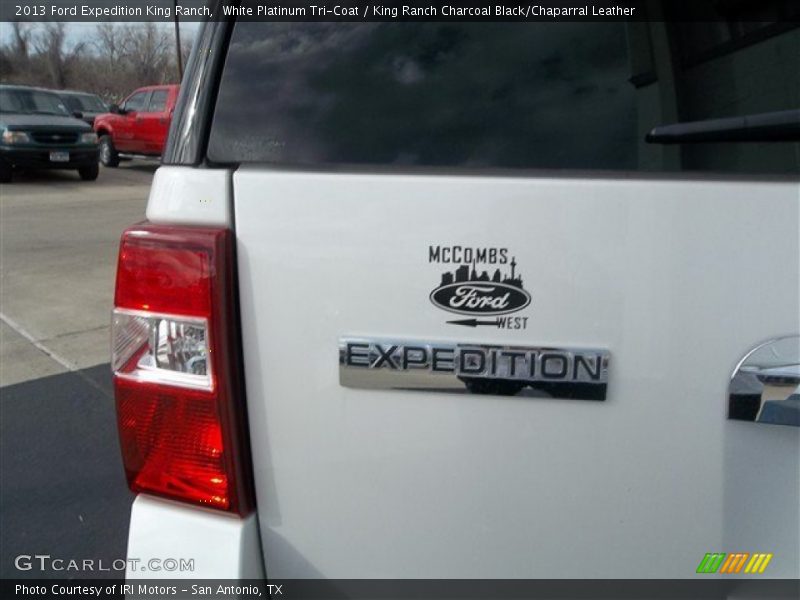 White Platinum Tri-Coat / King Ranch Charcoal Black/Chaparral Leather 2013 Ford Expedition King Ranch