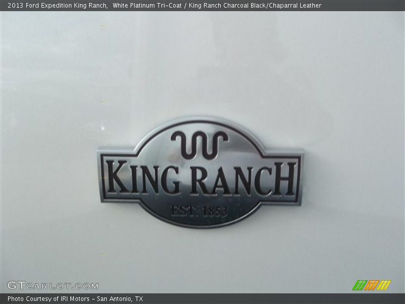 White Platinum Tri-Coat / King Ranch Charcoal Black/Chaparral Leather 2013 Ford Expedition King Ranch