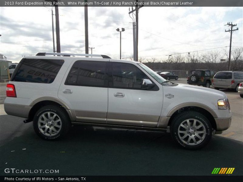 White Platinum Tri-Coat / King Ranch Charcoal Black/Chaparral Leather 2013 Ford Expedition King Ranch