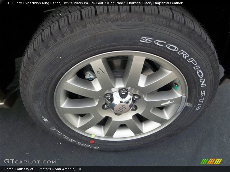 White Platinum Tri-Coat / King Ranch Charcoal Black/Chaparral Leather 2013 Ford Expedition King Ranch