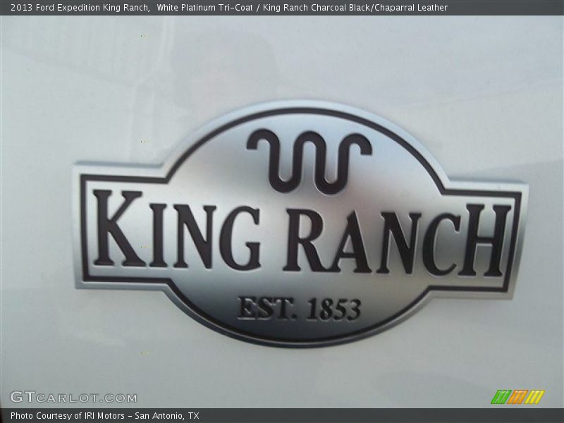White Platinum Tri-Coat / King Ranch Charcoal Black/Chaparral Leather 2013 Ford Expedition King Ranch
