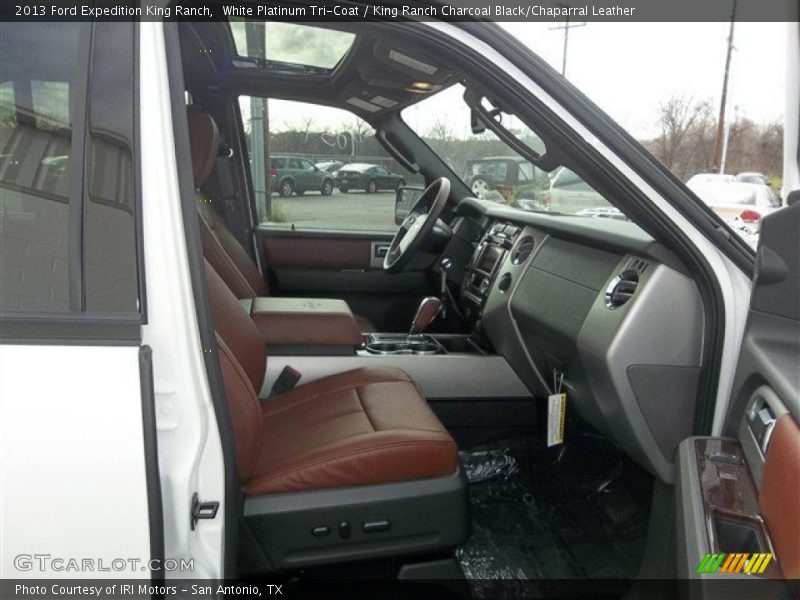 White Platinum Tri-Coat / King Ranch Charcoal Black/Chaparral Leather 2013 Ford Expedition King Ranch