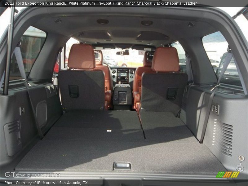 White Platinum Tri-Coat / King Ranch Charcoal Black/Chaparral Leather 2013 Ford Expedition King Ranch