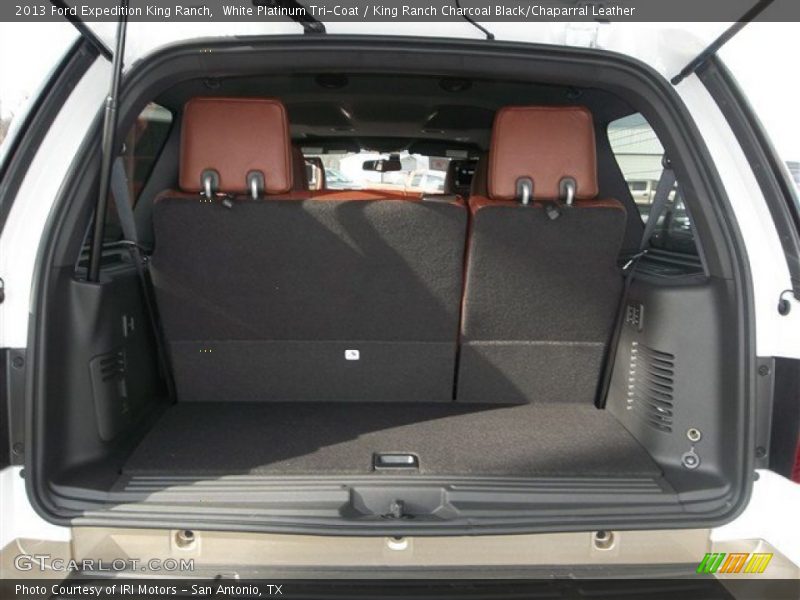 White Platinum Tri-Coat / King Ranch Charcoal Black/Chaparral Leather 2013 Ford Expedition King Ranch