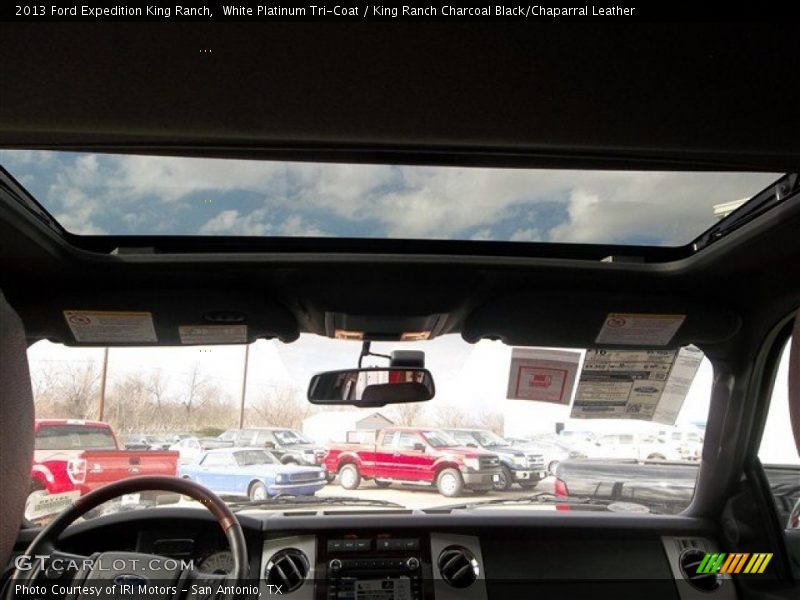 White Platinum Tri-Coat / King Ranch Charcoal Black/Chaparral Leather 2013 Ford Expedition King Ranch