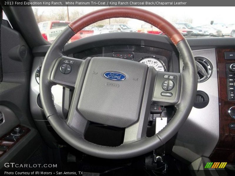 White Platinum Tri-Coat / King Ranch Charcoal Black/Chaparral Leather 2013 Ford Expedition King Ranch