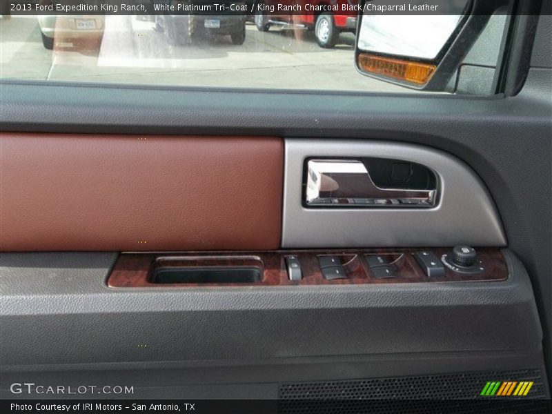 White Platinum Tri-Coat / King Ranch Charcoal Black/Chaparral Leather 2013 Ford Expedition King Ranch