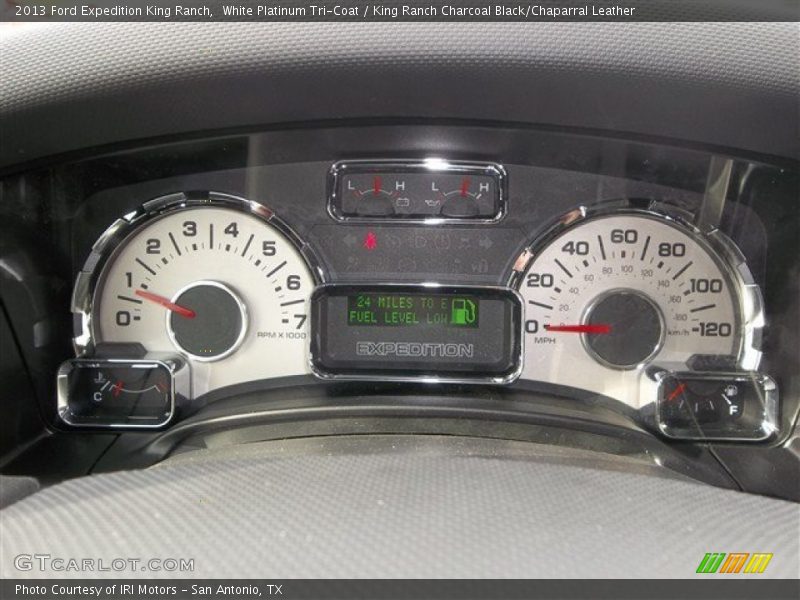 White Platinum Tri-Coat / King Ranch Charcoal Black/Chaparral Leather 2013 Ford Expedition King Ranch