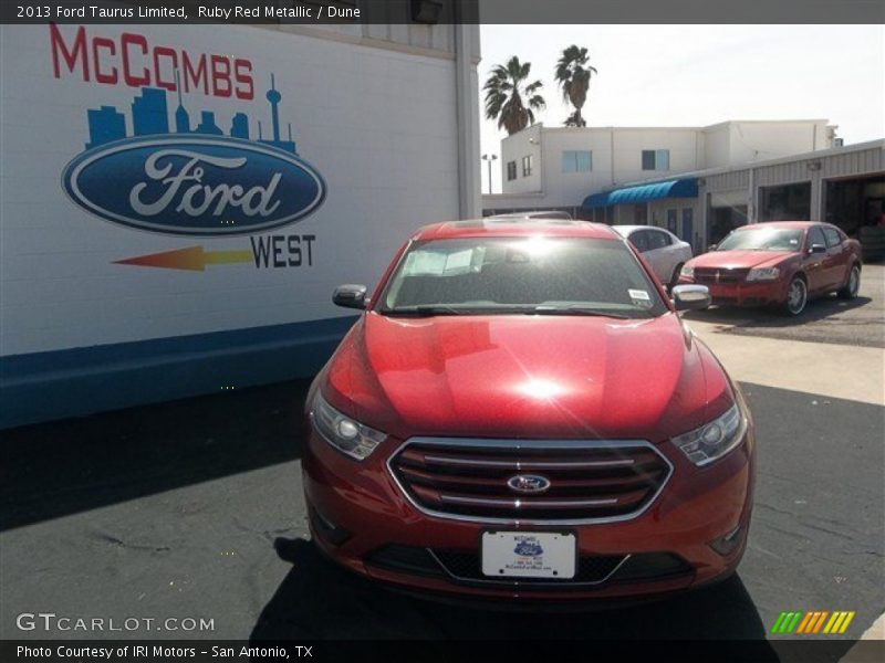Ruby Red Metallic / Dune 2013 Ford Taurus Limited