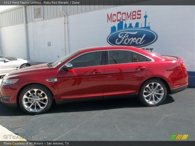 Ruby Red Metallic / Dune 2013 Ford Taurus Limited