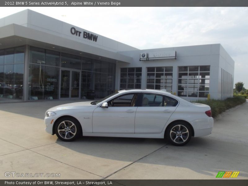 Alpine White / Veneto Beige 2012 BMW 5 Series ActiveHybrid 5