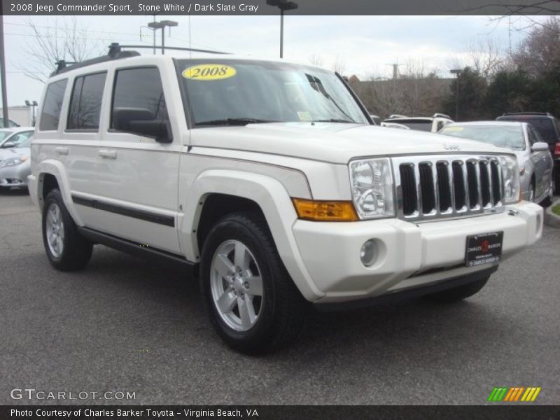 Stone White / Dark Slate Gray 2008 Jeep Commander Sport