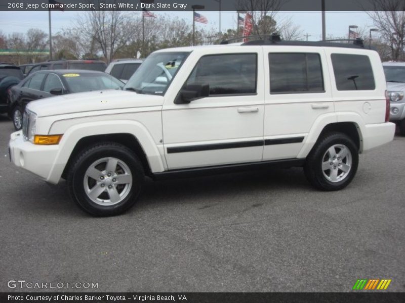 Stone White / Dark Slate Gray 2008 Jeep Commander Sport