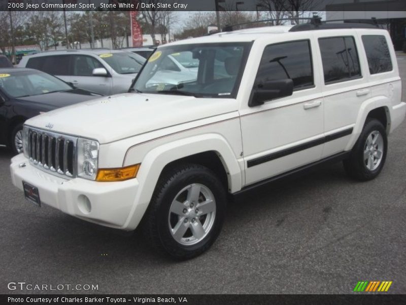 Stone White / Dark Slate Gray 2008 Jeep Commander Sport