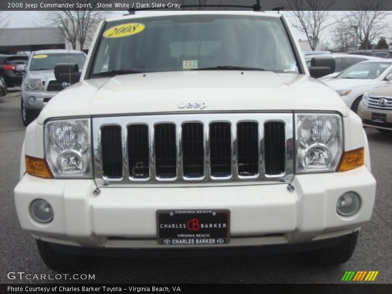 Stone White / Dark Slate Gray 2008 Jeep Commander Sport