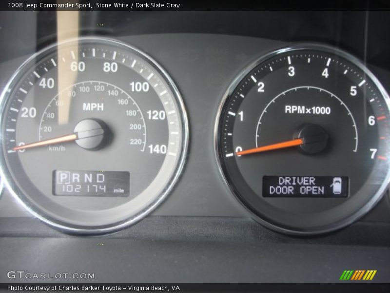 Stone White / Dark Slate Gray 2008 Jeep Commander Sport