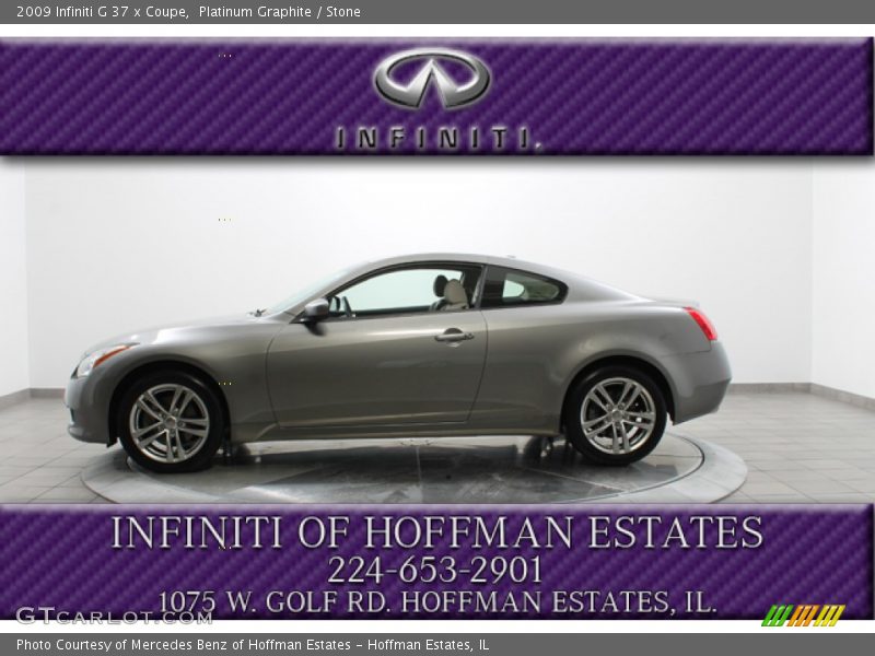 Platinum Graphite / Stone 2009 Infiniti G 37 x Coupe