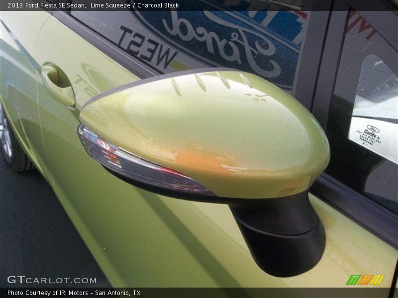 Lime Squeeze / Charcoal Black 2013 Ford Fiesta SE Sedan