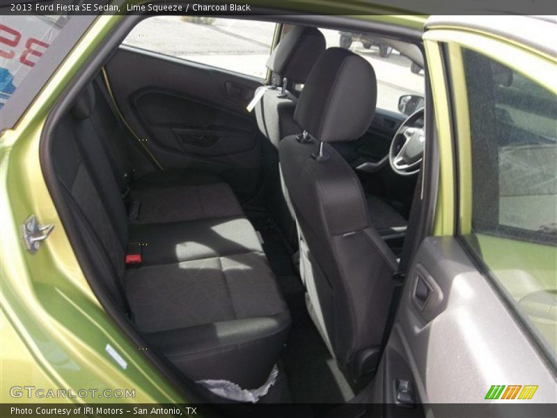 Lime Squeeze / Charcoal Black 2013 Ford Fiesta SE Sedan