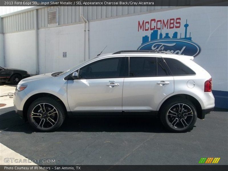 Ingot Silver Metallic / SEL Appearance Charcoal Black/Gray Alcantara 2013 Ford Edge SEL