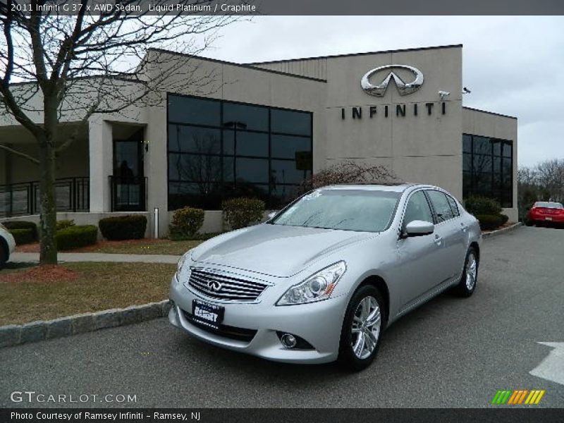 Liquid Platinum / Graphite 2011 Infiniti G 37 x AWD Sedan