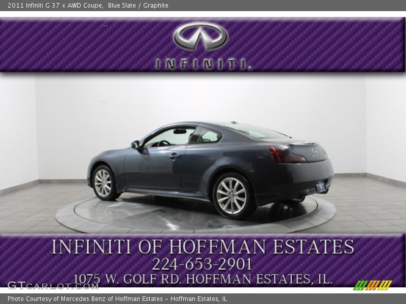 Blue Slate / Graphite 2011 Infiniti G 37 x AWD Coupe