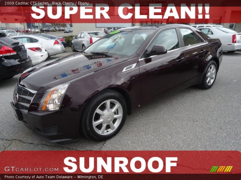 Black Cherry / Ebony 2009 Cadillac CTS Sedan