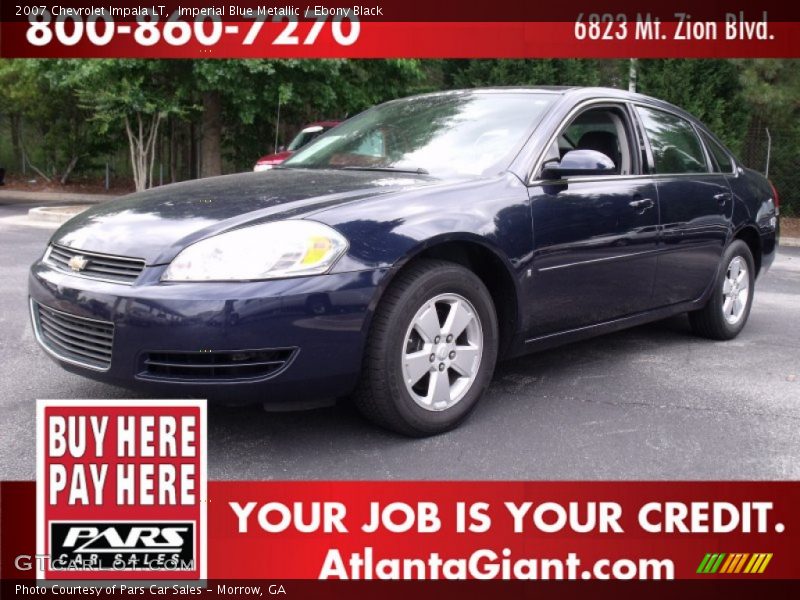 Imperial Blue Metallic / Ebony Black 2007 Chevrolet Impala LT