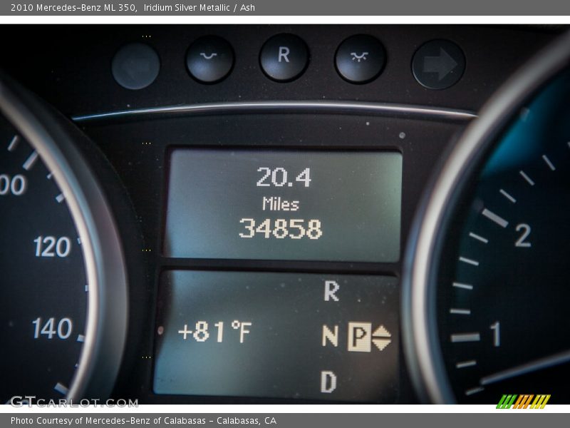 Iridium Silver Metallic / Ash 2010 Mercedes-Benz ML 350