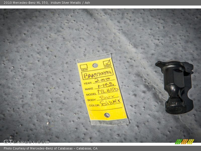 Iridium Silver Metallic / Ash 2010 Mercedes-Benz ML 350