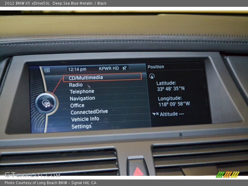 Deep Sea Blue Metallic / Black 2012 BMW X5 xDrive50i