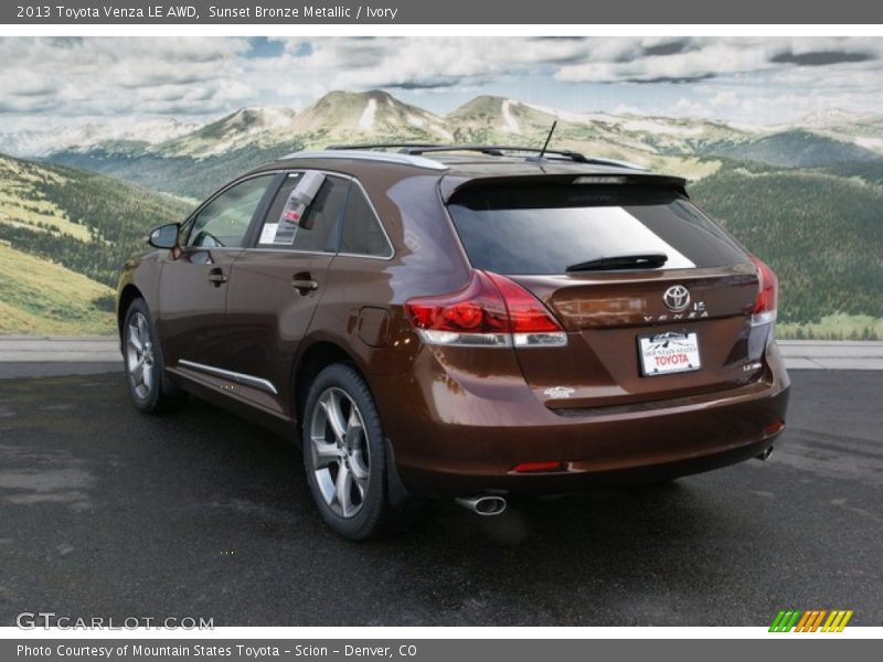 Sunset Bronze Metallic / Ivory 2013 Toyota Venza LE AWD